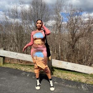 90s Inspired Top and Skirt Set